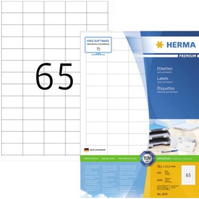 Herma 4270 38.1 x 21.2 mm papier biela, 6500 ks