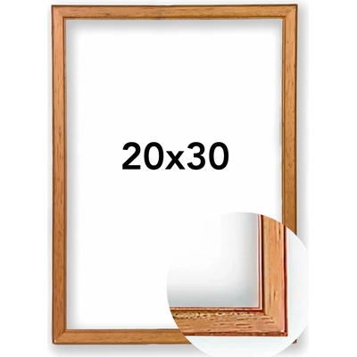 Fotorámeček Berlín Rozměr: 20 x 30 cm, Barva: Dub, Typ zasklení: Plexi