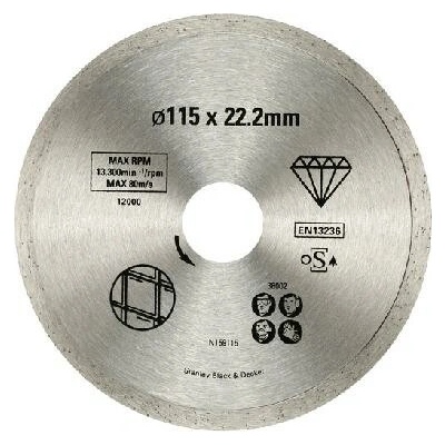 Stanley Diamantový rezný kotúč 115 x 22,2 mm STA38002-XJ