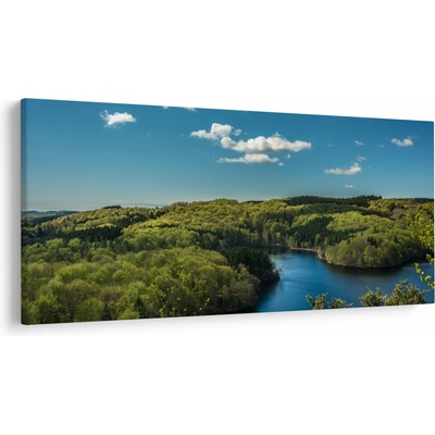 Obraz - Jazero v lesoch, jednodielne 250x125 cm