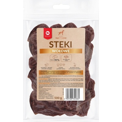 MACED Beef steaks pochoutka pro psy 500 g
