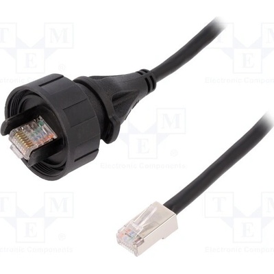 Bulgin PX0897/5M00 Patch, RJ45 vidlice z obou stran, zlacený, -25÷75°C