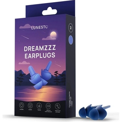 FajnSpánek BEDTON LUNESTO Špunty do uší DREAMZZZ EARPLUGS Velikost: M jemný hypoalergenní silikon