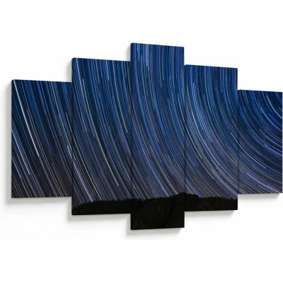 Obraz nočných hviezd a oblohy, päťdielne 150x105 cm