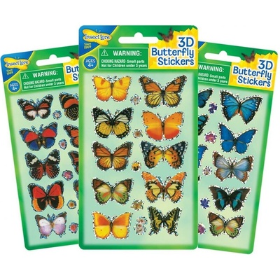 InsectLore motýlí 3D samolepky různé barvy