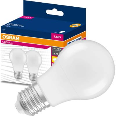 Osram 2PAK LED žiarovka E27 A60 4,9W 40W 470lm 3000K Warm 200° VALUE