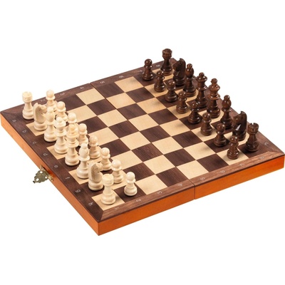 GOKI Šachy dřevěné magnetické 27 cm