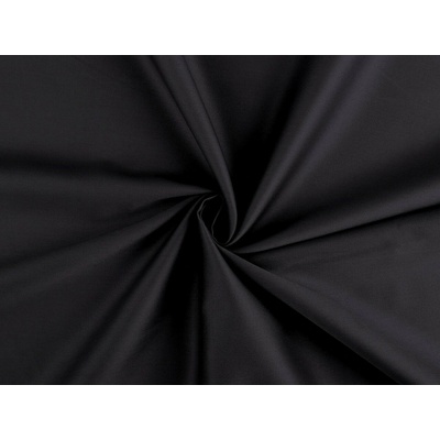 Bavlněný satén hladký šíře 220 cm Varianta: 7 black černá, Balení: 1 m