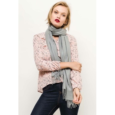 Classic Scarf šedá kašmírová šála unisex