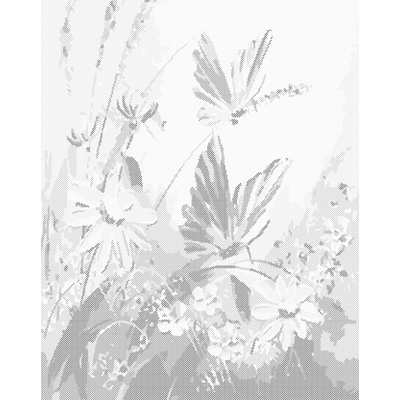 ZUTY Bodkovanie - MOTÝLE Rámovanie: vypnuté plátno na rám, Rozmer: 40x50 cm