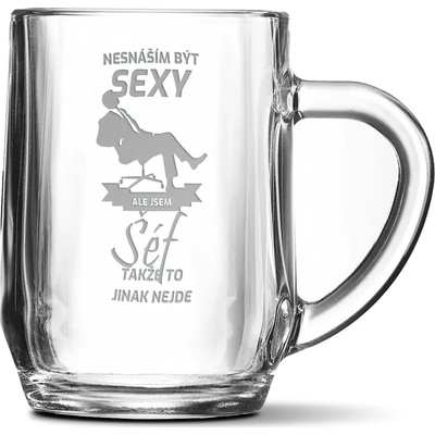 Sablio Půllitr Nesnáším být sexy ale jsem šéf 500 ml