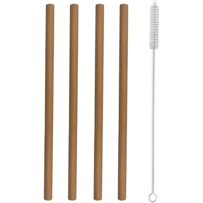 Orion Nápojové bambusové brčko 20 cm 4 ks kartáček