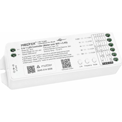 LED prijímač 5v1, 15A - Matter, WiFi, 2,4GHz