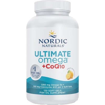 Nordic Naturals Ultimate Omega + CoQ10 1280 mg + 100 mg 120 kapslí Citron