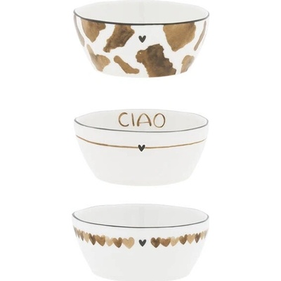 Bastion Collections SET 3 x MINI MISKA Ciao brown 6,8 x 9,5 x 3 cm