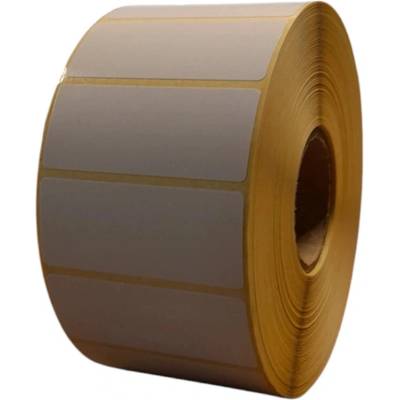 Papierová Etiketa 60 mm x 25 mm, Pololesklý papier, Biela, Dutinka 40 mm, 3000 ks/kotúč, Silné lepidlo, Priemer kotúča 122 mm