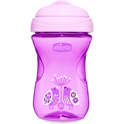 Chicco hrnček jednoduchý s tvrdým náustkom 266 ml fialový
