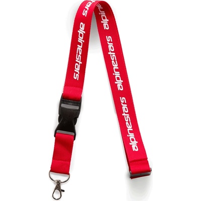 Šňůrka na krk popruh na klíče LINEAR, ALPINESTARS (červená bílá)