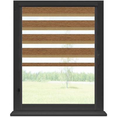 Dekodum Roleta den a noc v antracitové kazetě Premium, Čokoláda 120 x 150 cm