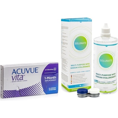 Johnson & Johnson Acuvue Vita 6 čoček + Solunate Multi-Purpose 400 ml s pouzdrem – Hledejceny.cz