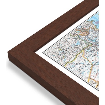National Geographic Írán - nástěnná mapa Classic 80 x 57 cm Varianta: mapa v dřevěném rámu, Provedení: Pegi višeň