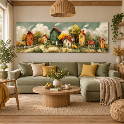 Obraz na plátně - Na Lipovém vršku FeelHappy.cz Rozměr obrazu (Šířka x Výška): 120 x 40 cm