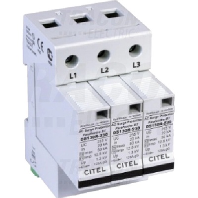Tracon Zvodič prepätia T1+T2 12,5 kA 3P DS133RS-230 Citel