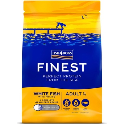 Fish4dogs velké pro dospělé psy Finest bílá ryba s bramborami 1,5 kg