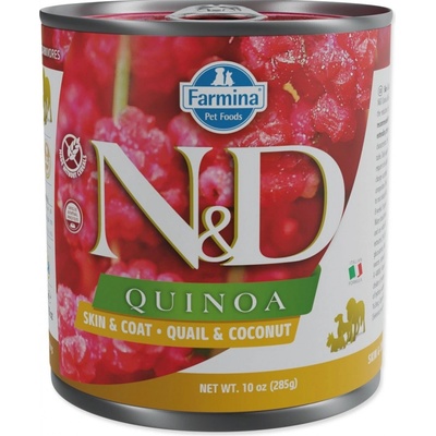 N&D Quinoa Dog Adult Skin & Coat Quail & Coconut 285 g – Hledejceny.cz