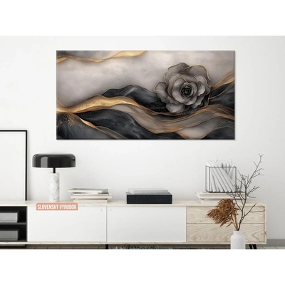 Karls DESIGN Čierna v zlate | Obraz - 60x120