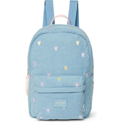 STUDIO NOOS Denim Midi BACKPACK batôžtek Heartsight Blue Hearts