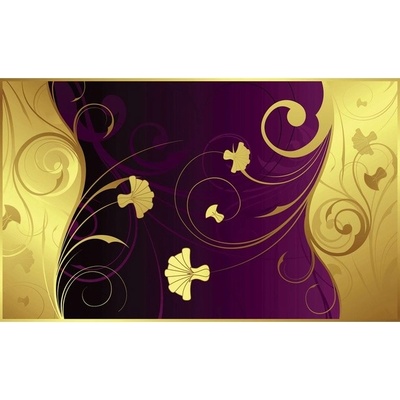 Preinterier FT3409 Fototapeta na stenu Zlatofialové kvety vlies 104cm x 70cm