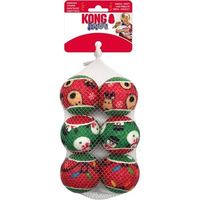 Kong Holiday SqueakAir míčky 5 cm 6 ks