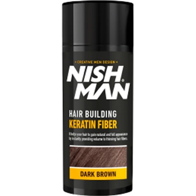 Nishman Keratínové vlákno na stavbu vlasov tmavohnedá Hair Building Keratin Fiber Dark Brown 21 g