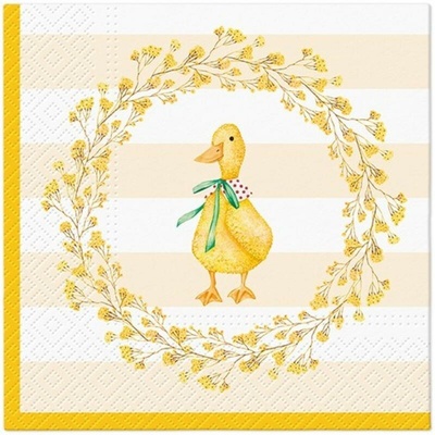 PAW SDL140600 Duck With Wreath servítky 3V 20ks 33x33cm