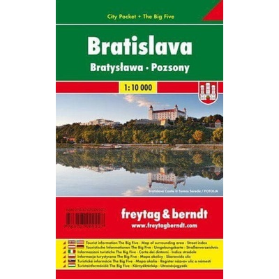 Bratislava city plan centrum lamino 1:10 000