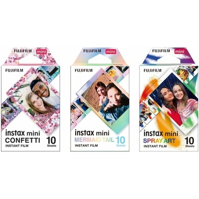 FUJIFILM instax MINI™ film bundle deco 21 (confetti, mermaid tail, spray art)