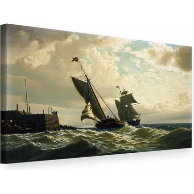 Obraz na plátne MAKING HARBOR – William Bradford - 50x30 cm