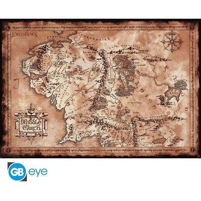 ABYstyle Maxi plakát - mapa Středozemě, Pán prstenů – Hledejceny.cz