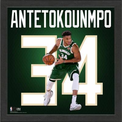 Obraz Milwaukee Bucks NBA Giannis Antetokounmpo #34 Impact Jersey
