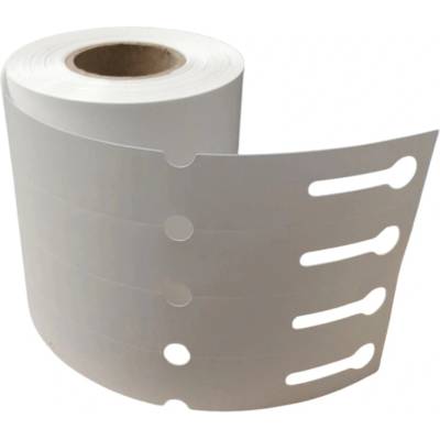 Plastová Etiketa záhradnícka 25 mm x 250 mm, 4 - Produkcia, Polypropylén, Biela, Dutinka 40 mm, 500 ks/kotúč, Priemer kotúča 92 mm