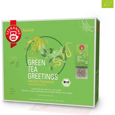 Teekanne BIO Selected. Green Tea Greetings Luxury Bag 20 x 4 g