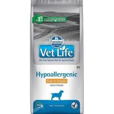 Vet Life Dog Hypoallergenic fish & potato 12 kg