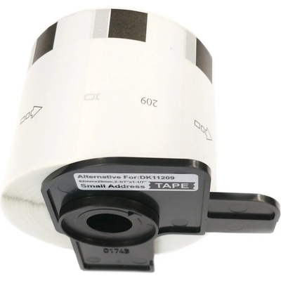 Etikety / štítky pro tiskárny BROTHER QL - typ DK-11209 - kompatibilní - 62 mm x 29 mm - 800 kusů, bílá (úzké adresní štítky)