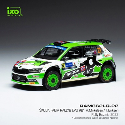 IXO Škoda Fabia Rally2 EVO Rally Estonia 2022 21 Mikkelsen Eriksen 1:43