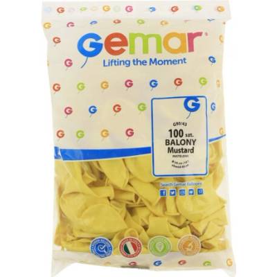 GODAN Balonky mustard 26 cm pastelové