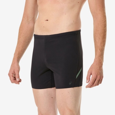 Decathlon pánske dlhé boxerkové plavky Yoko čierne