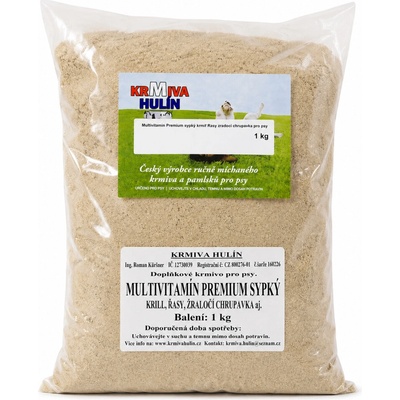 Krmiva Hulín Multivitamín Premium sypký Krill Řasy Žraločí chrupavka pro psy 1 kg