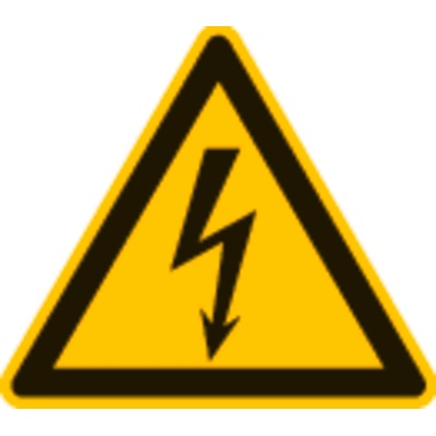 Označenie Pozor elektrické napätie, ISO 7010, ISO 7010, samolepiaca fólia, 100 mm, 20 ks