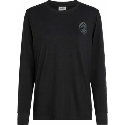 O'Neill Dámske tričko s dlhým rukávom T-SHIRT čierna tmavo sivá tyrkysová